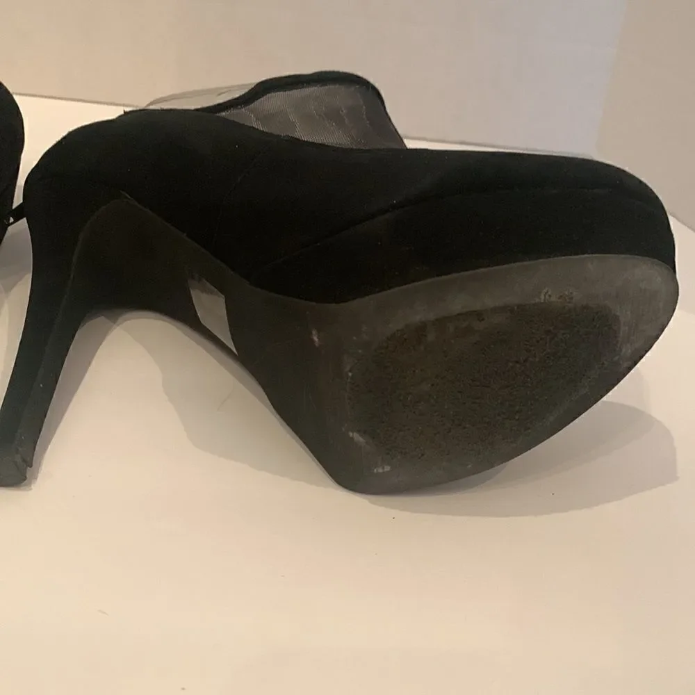 Bakers Kaley Black Faux Suede Shoes
